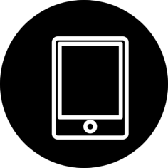 Phone Outline In A Circle Contour Svg Vector, Free Vectors File